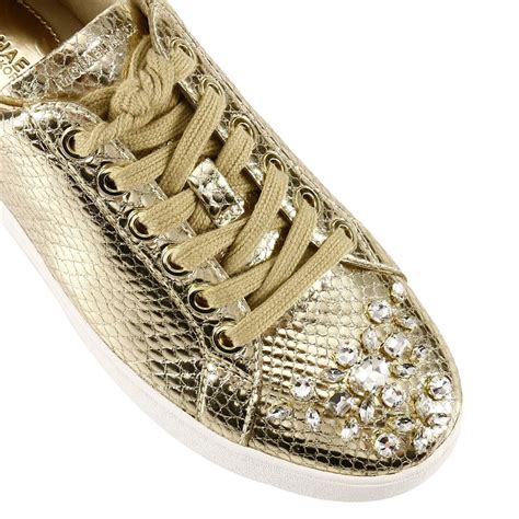 michael kors fulton gold sneakers|Michael Kors heeled sneakers.